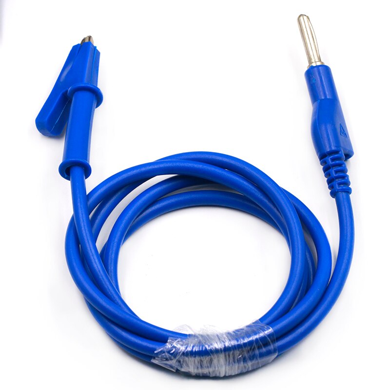 1Pcs 1M 4Mm Banana Banana Plug Test Kabel Lood Voor Multimeter Rood Geel Zwart Blauw Groen 5 Kleuren: Blauw