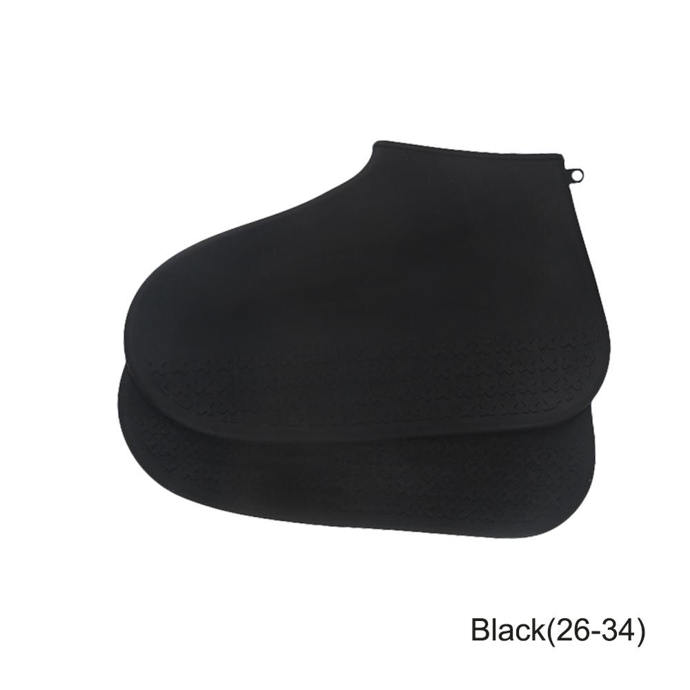 2019 nuovo copriscarpe impermeabile in Silicone da esterno antipioggia escursionismo antiscivolo 4 colori: Black(26-34)