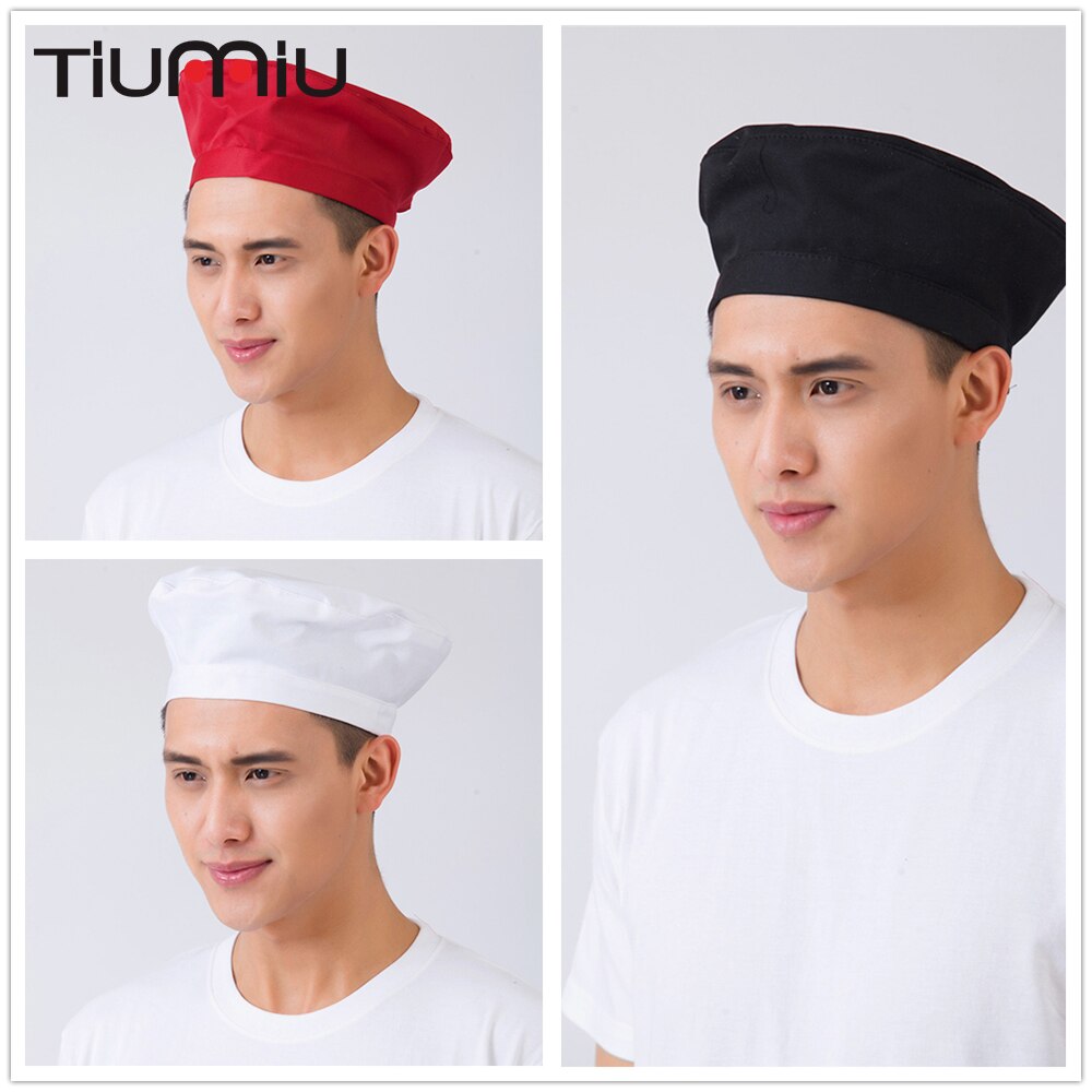 3 kleuren Chef Ober Hoeden Korea Stijl Volwassenen Restaurant Hotel Bakkerij Sushi Chef Fornuis Werkkleding Effen Cap