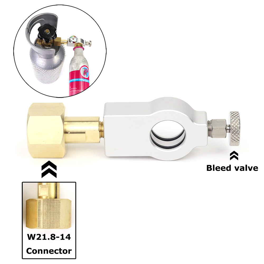 Co2 Cylinder Refill Fill Station Adaptor Fit Sodastream (Terra DUO Art) Pink Quick Connect Co2 Cylinder: Light Grey