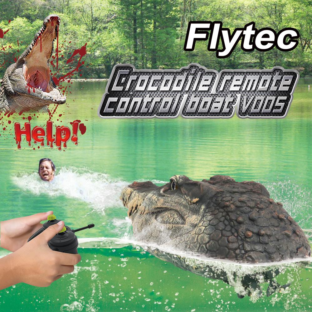 Flytec V005 2,4 GHz simulación RC Cocodrilo, barco lancha motora de Control remoto, juguete para piscina