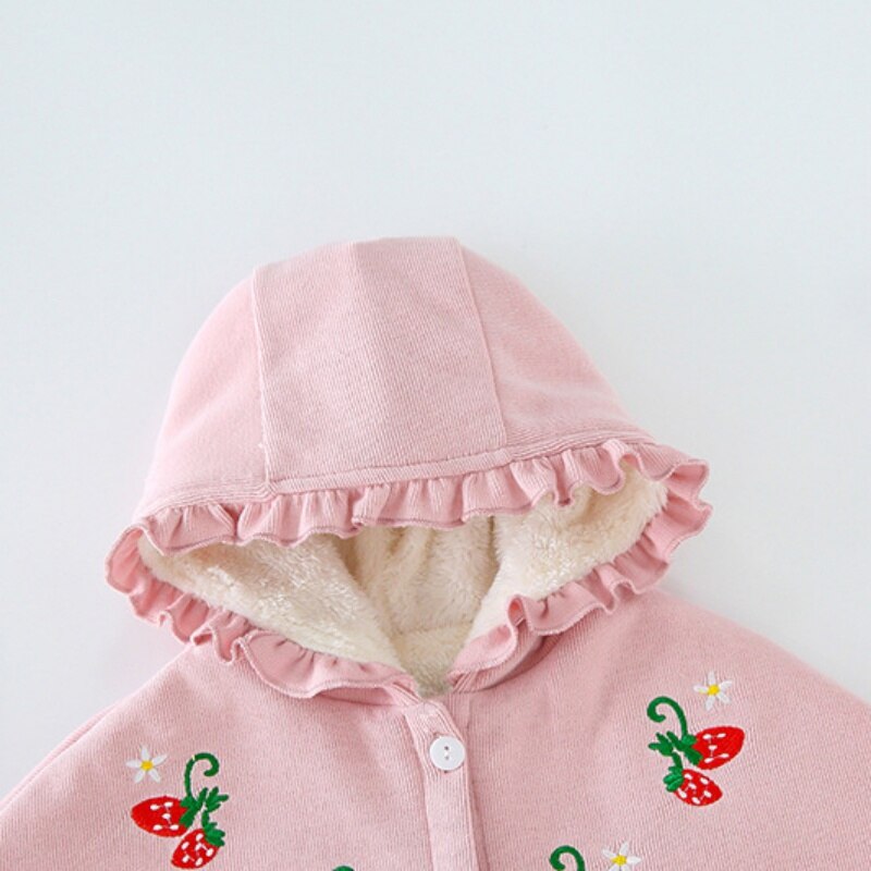 Unisex bambini neonata vestiti Poncho mantello con cappuccio giacca bambino cotone trapuntato mantello spesso Poncho neonato ragazza capispalla