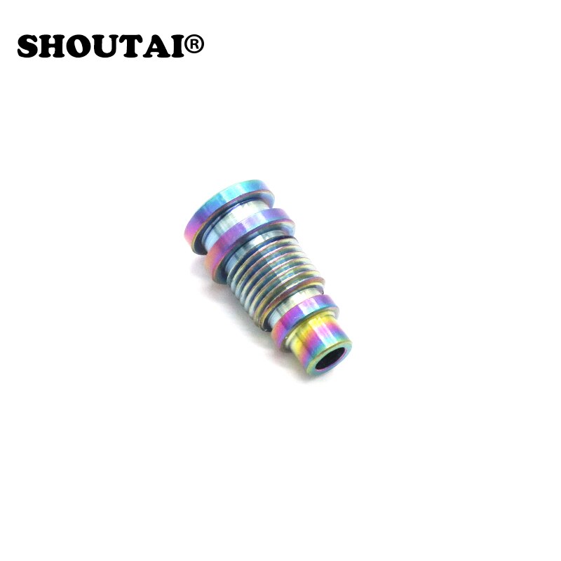 Fietsontluchtingsschroeven met O-ring split-fietslichaam TC4 titanium legering M5 x 10 mm compatibel met Shimano XT SLX Zee Deore LX (goud
