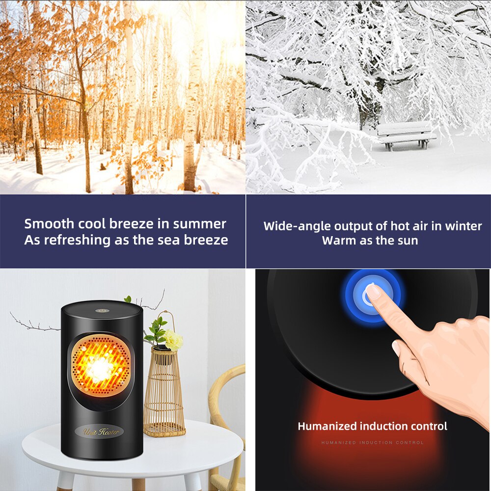 Mini calefactor rápido portátil para escritorio, ventilador eléctrico, calentador de invierno para estudiantes, oficina, invierno, Hogar, baño, calefacción