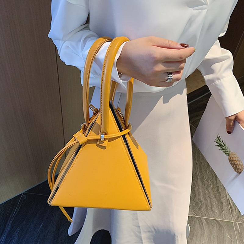 2022 leder handtasche Mini Dreieck Frauen Kupplung Geldbörse Hand Tasche Dame Berühmte Ketten Tote Taschen portefeuille femme