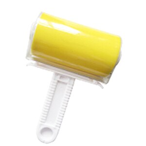 Herbruikbare Lijm Hair Remover Kleding Schoon Lint Roller Tapijt Reinigen Pluche Bont Borstel Dust Remover Cleaner: YELLOW