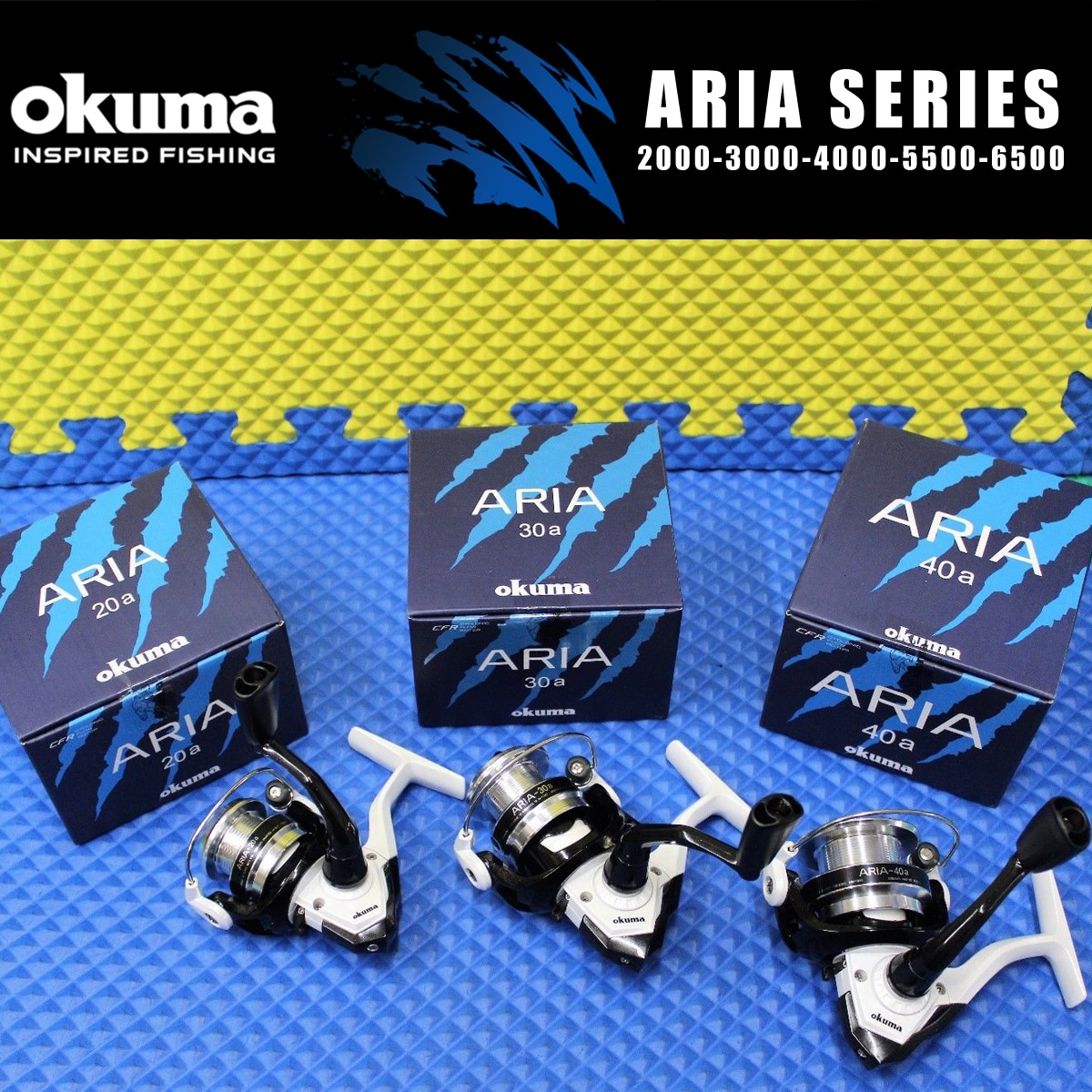 Okuma-Carretes de pesca serie Aria, 2000-3000-4000-5500-6500