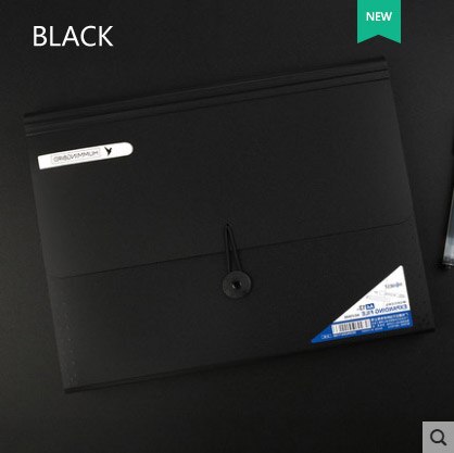 13 layers Expanding Files Folder A4 Paper Size File Organizer Multi-Layer Classification Folder Students Office Supplies: Black