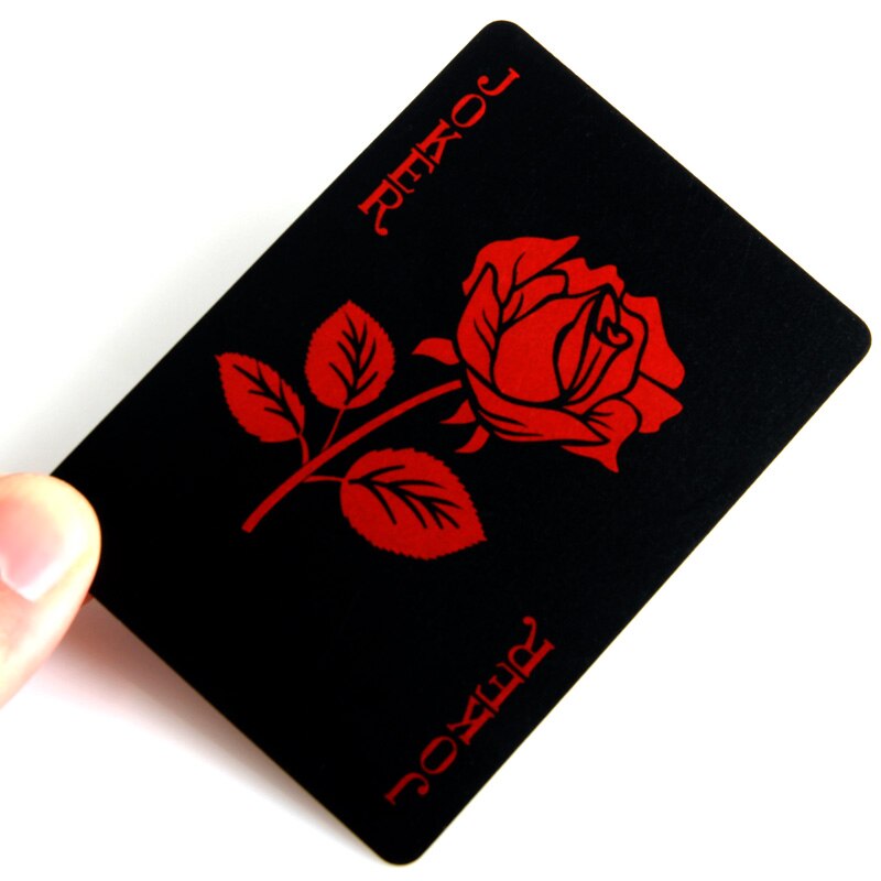 Plastic Poker Red Rose Waterdicht Speelkaarten 54 stuks Kaarten Familie Game L535: Default Title