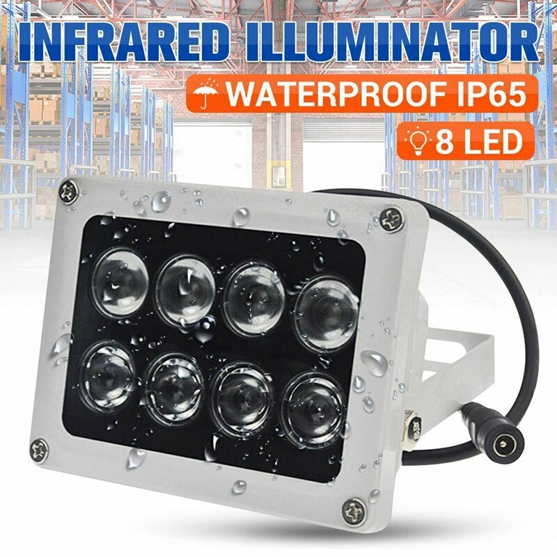 8 LEDs Illuminator Light IR Infrared Night Vision Lamp for CCTV Security Cameras: Default Title