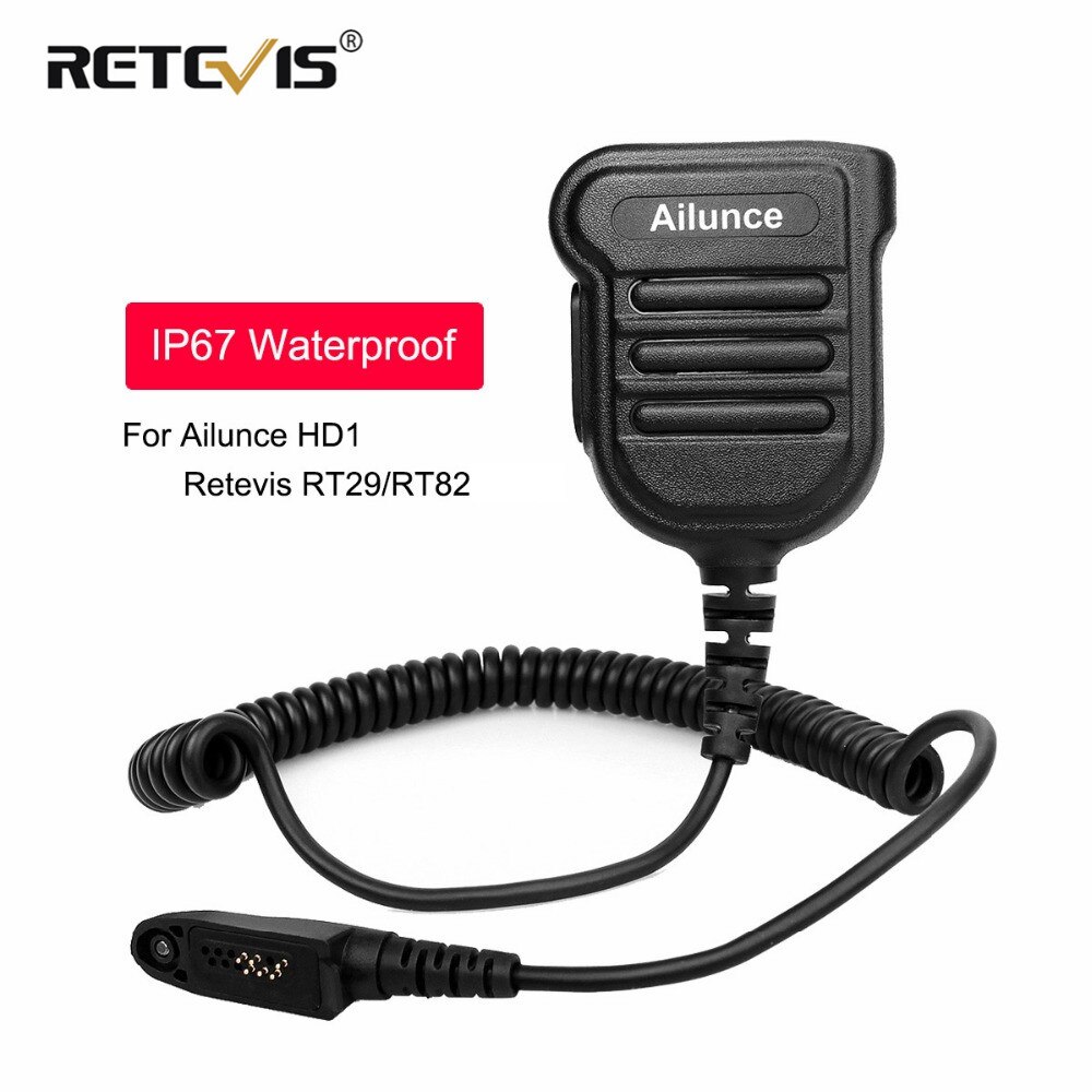 Verbeterde IP67 Waterdichte Ptt Speaker Microfoon Voor Ailunce HD1 Retevis RT29/RT82/RT83/RT87/RT648/RT647 Walkie Talkie J9131G