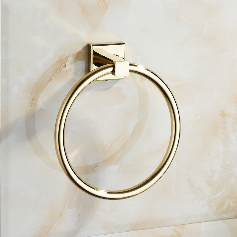 Handdoekenrek Ring Gratis Geperforeerde Ring Handdoek Handdoek Nordic Creatieve Golden Badkamer Handdoek Ring Ring Gold Dyuihr: S003