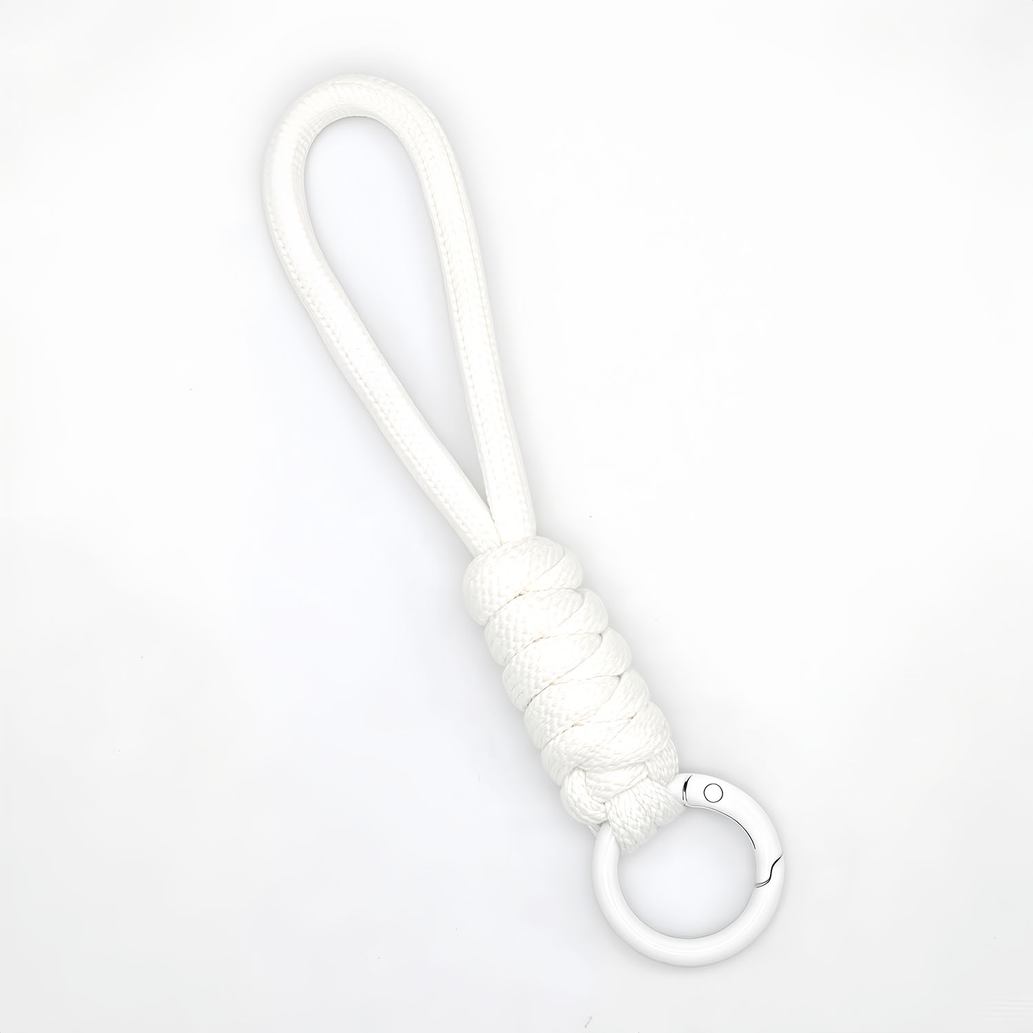 LLavero de cordón trenzado para funda de teléfono para mujer, correa de cuerda con nudo antipérdida, llaveros de coche, accesorios DIY, llavero de: Azul / Negro