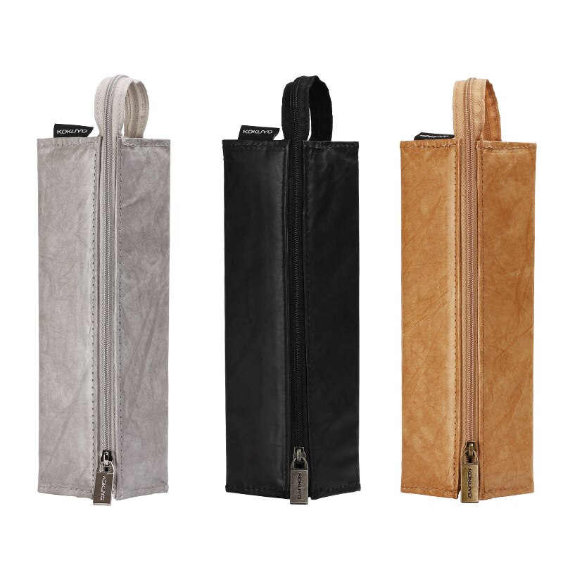Cartuchera KOKUYO DuPont de papel Vintage, bolígrafo de gran , bolsa de gran capacidad, resistente al agua y firme, con más compartimentos