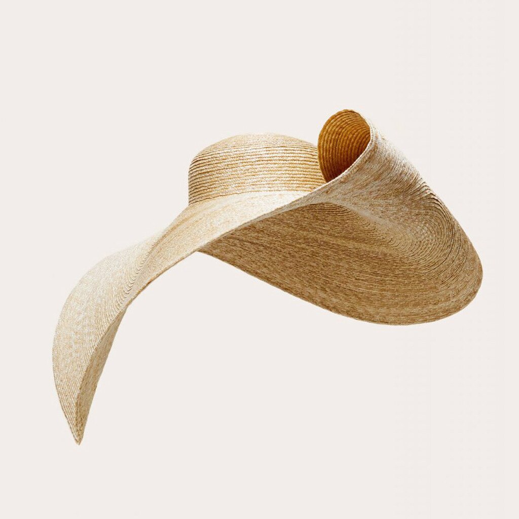 Ins sombrero de sol grande playa Anti-UV protección solar plegable tapa de paja cubierta de gran tamaño plegable sombrero divertido playa Strawhat