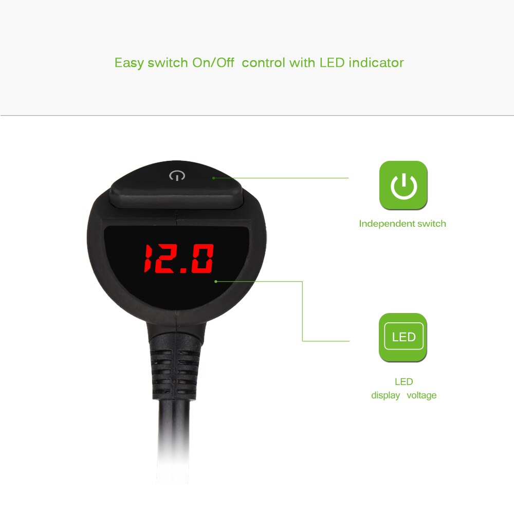 Onever 4 Usb-poort 3 Way Sigarettenaansteker Splitter Charger 120W Power 6.8A USB Auto-oplader Ondersteuning display Volmeter