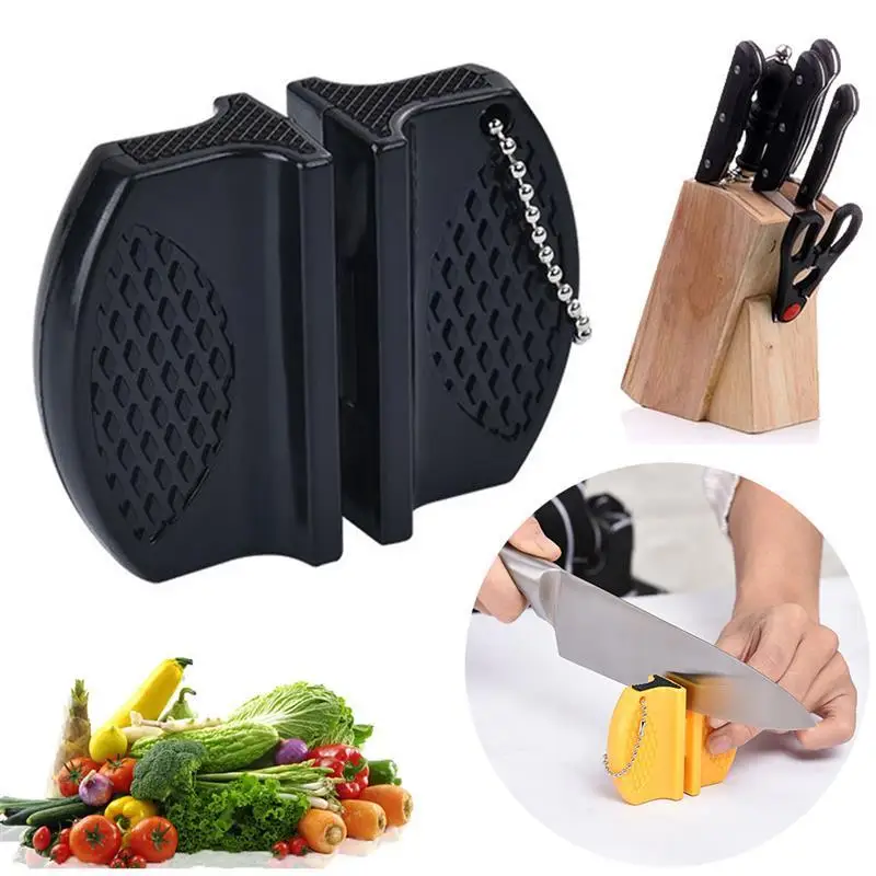 NEUE Mini Keramik Stange Messer Spitzer Zweistufige Wolfram Tragbare Schmetterling Typ Schleifstein Spitzer Schärfen Messer Stein: Black