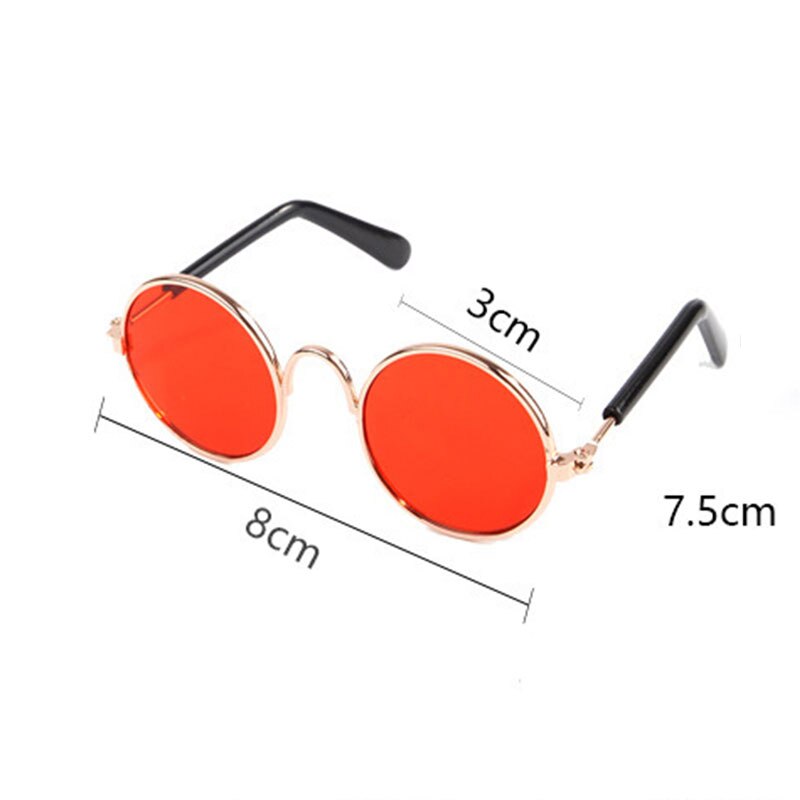 Pet Glasses Lovely Vintage Round Cat Sunglasses Reflection Eye Wear Glasses For Small Dog Cat Pet Photos Props Accessories