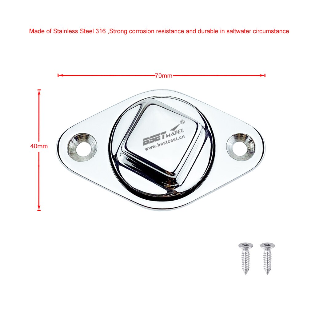 Rustfrit stål 316 båd diamant garboard drænprop bung hul dræning marine jolle garboard hardware båd tilbehør
