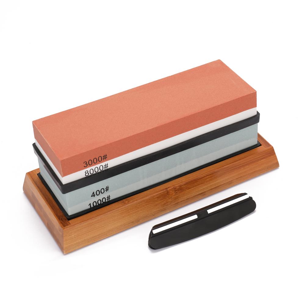 400/1000 3000/8000 1000/6000 Grit Premium Whetstone Cut Sharpening Stone Set Ideal Sharpener For All Blades Non Slip Base