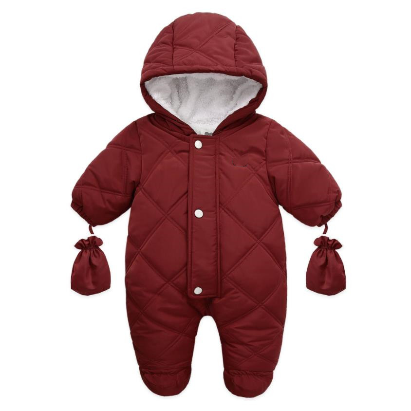 Miayii 2021 macacão roupas do bebê inverno cordeiro design de pele infantil meninos meninas quente algodão macacão manga longa com capuz macacão a768