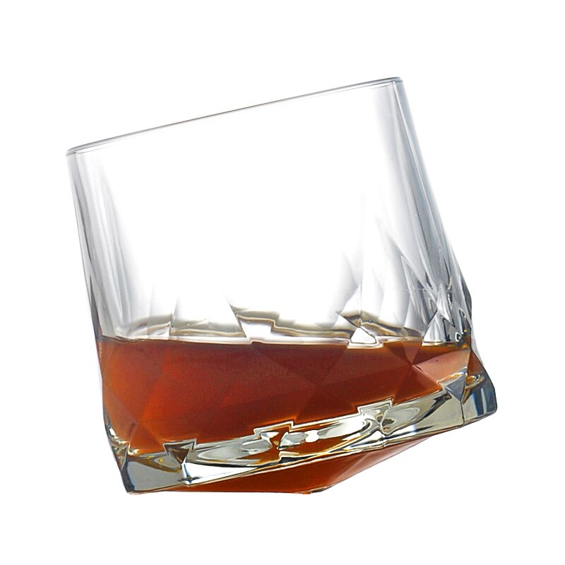 Ocean mærke spin top gammeldags whisky rockglas diamant tyk tung sjov rotere whisky tumbler xo ølbriller vinglas: 1 stk
