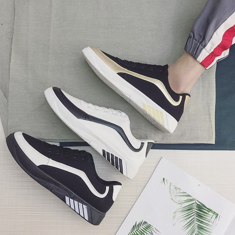 Herrskor spring tide skor canvas skor herr sportskor tyg skor andas skateskate skor fritidsskor