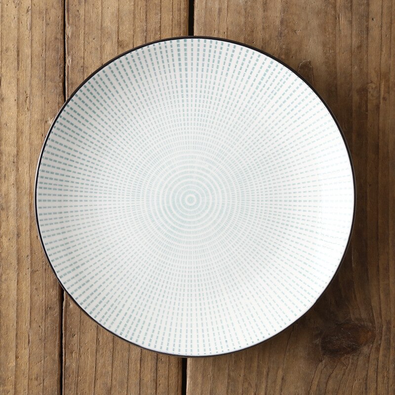 Nordic Creatieve Moderne Minimalistische Onderglazuur Keramische Servies Huishoudelijke 8-Inch Western-Stijl Voedsel En Snack Vlakke Plaat: F 20.5x20.5x2.4cm
