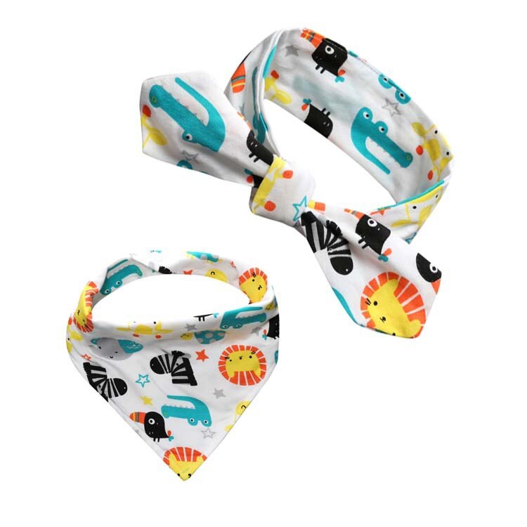2 Stuk/0-2Years/Babyvoeding Items Dingen Voor Jongens Meisjes Katoen Slabbetjes + Hoofdband Goedkope Spullen Voor Pasgeborenen accessoires Set BC1674-1: G