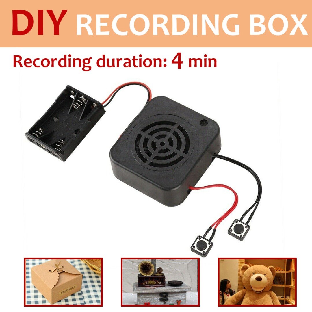 2Mins DIY Voice Recording Box 3W Message Module Clear Sound For Animals Toy Greeting Card Module Portable Audio Equipment