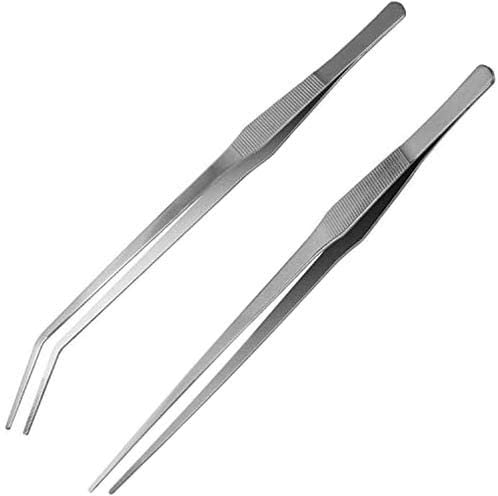 Lot de 11 pinces de précision ESD antistatiques en acier inoxydable pour électronique, travail