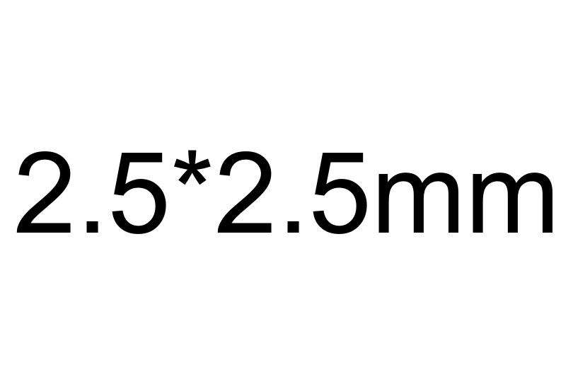 50pcs/lot 1.5*1.5mm~5*5mm Loose CZ Stone Square Cut 5A Grade White Cubic Zirconia Stone Synthetic Gems For Jewelry: 2.5x2.5mm