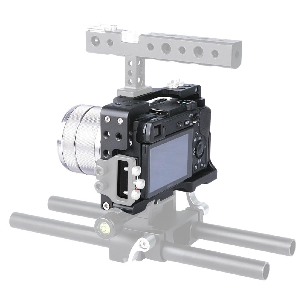Yiwa dslr-camera, konijnenkooi, universeel voor sony  a6- serie, aluminiumlegering, handheld stabilisator, fotografiebeugel  r30