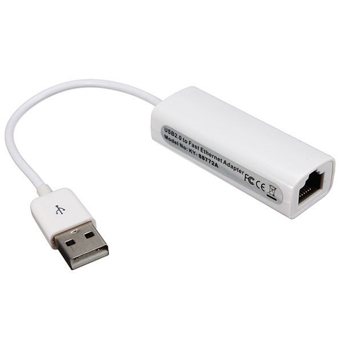 Adaptador de red Ethernet USB 2,0 a RJ45 para Apple Mac MacBook Air, ordenador portátil y PC