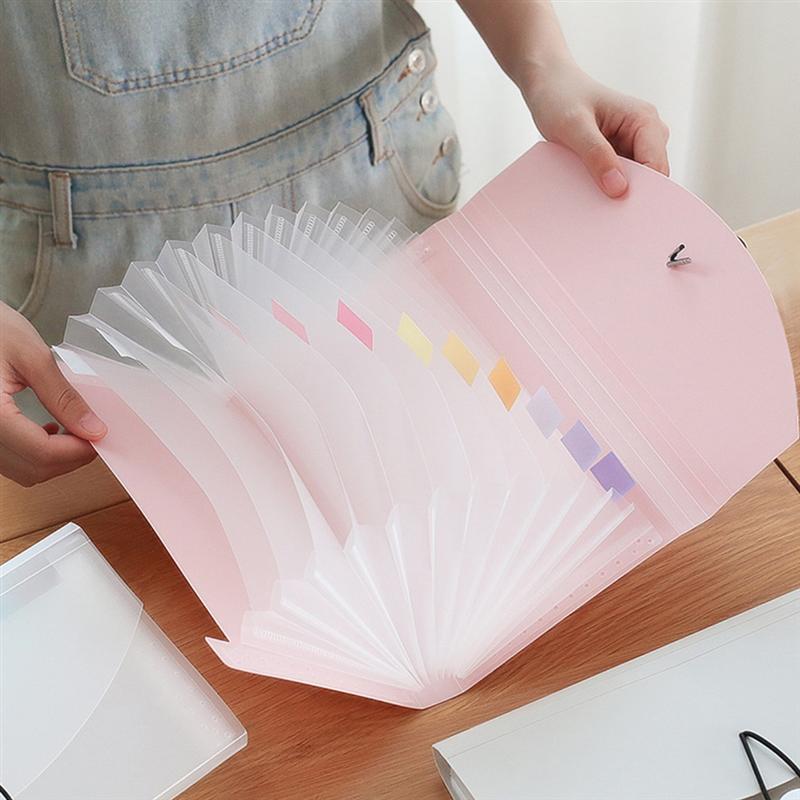 Accordion Bills Folder Portable School Office Receipt Organizer B6 Bills Holder