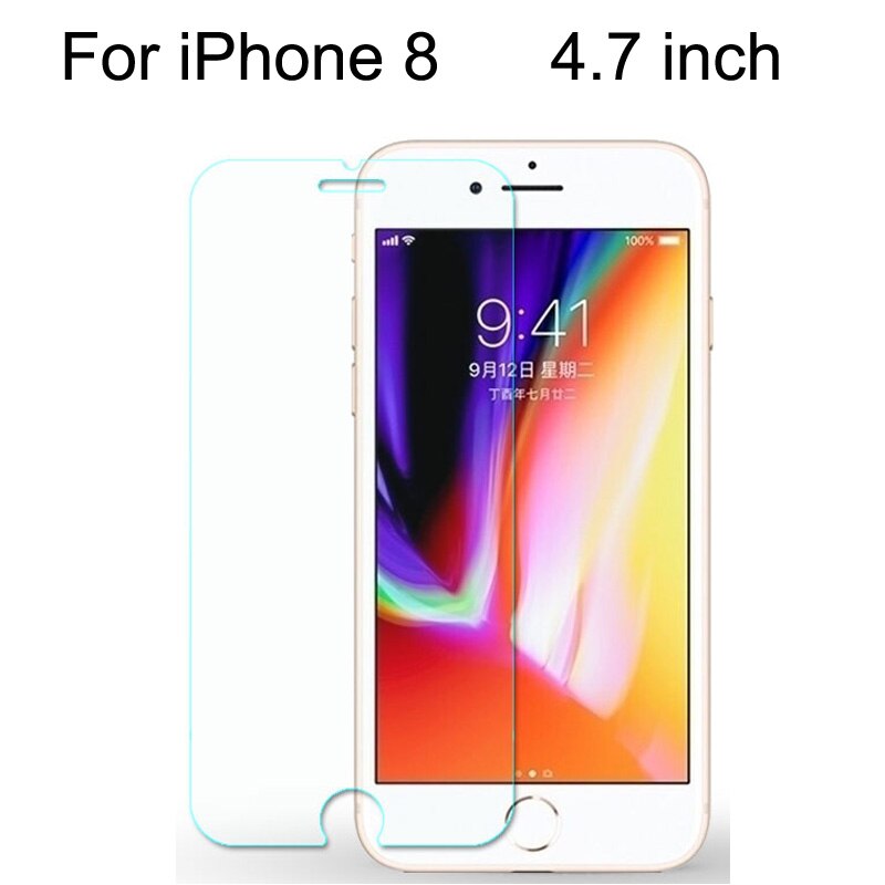 Tempered Glass for iPhone 6 6S Screen Protector for iPhone 7 Plus Glass Film for iPhone 8 plus X SE 5 5S Tough Protection 4 4S: iPhone 8