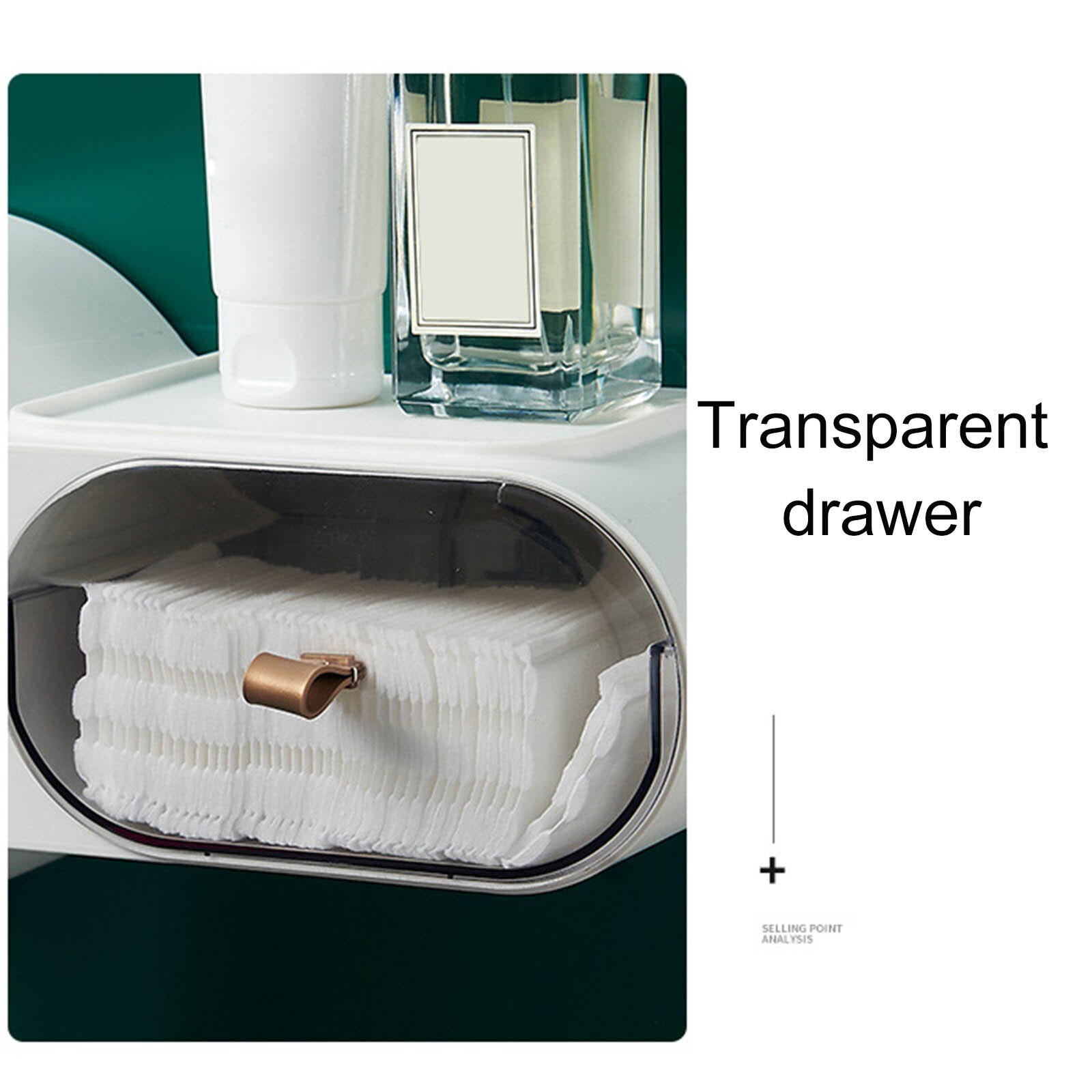 Wall-mounted Bathroom Waterproof Towel Cleansing Towel Paper Storage Box Neat Storage, Increased Capacity, Optimized Material