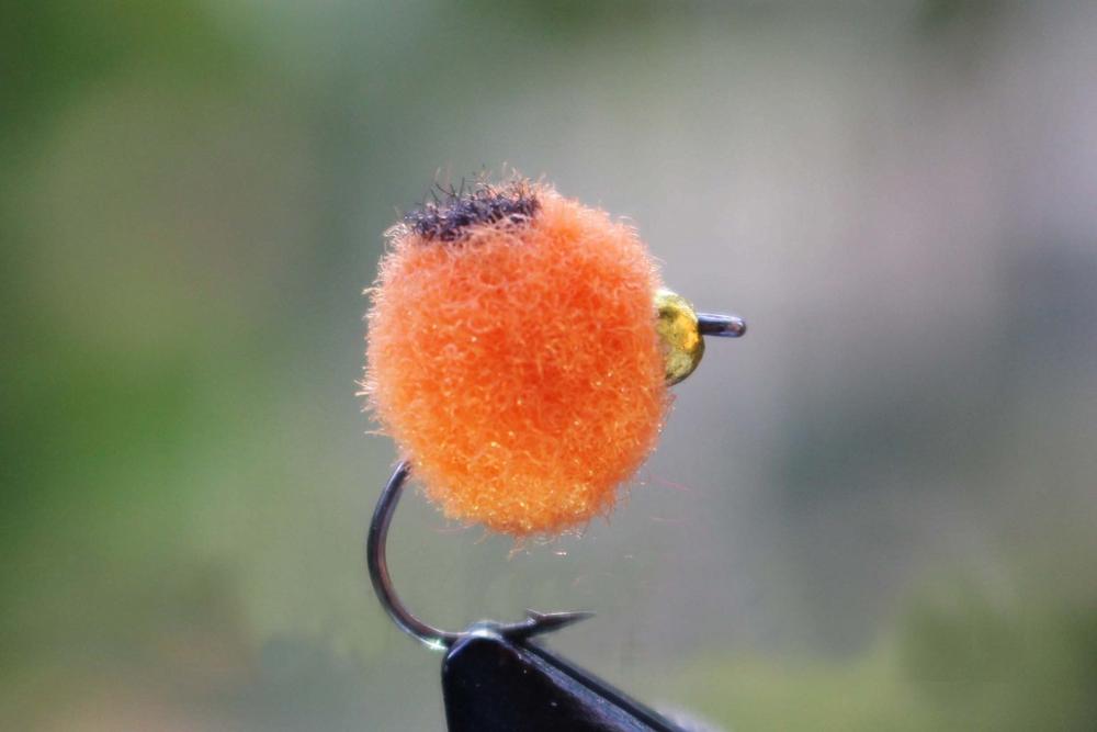 Tigofly 36 stks/partij Oranje/Wit/Rood Messing Beadhead Ei Fly Glo Bug Zalm Forel Fly Fishing Flies Kunstaas gratis Fly Doos: Oranje