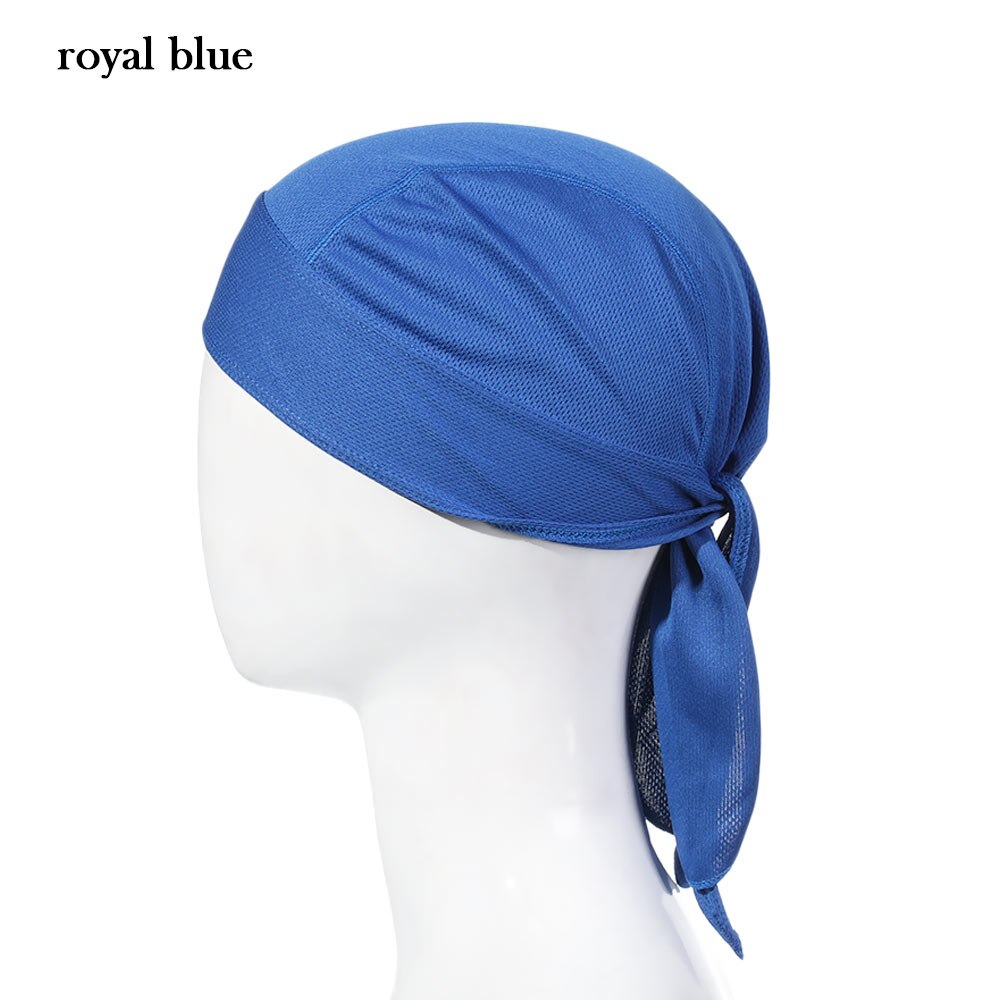 Bandana unisexe pour cyclisme en plein air, 1 pièce, casquette de Pirate respirante à séchage rapide, doublure de casque, refroidissement de vélo, couvre-chef de Sport: royal blue