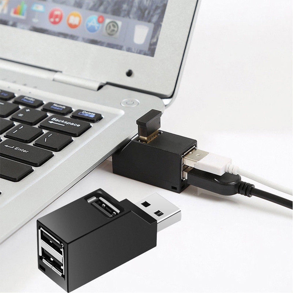 Mini 3 porte usb 3.0 splitter hub højhastigheds dataoverførsel splitter box adapter til pc bærbar macbook pro tilbehør