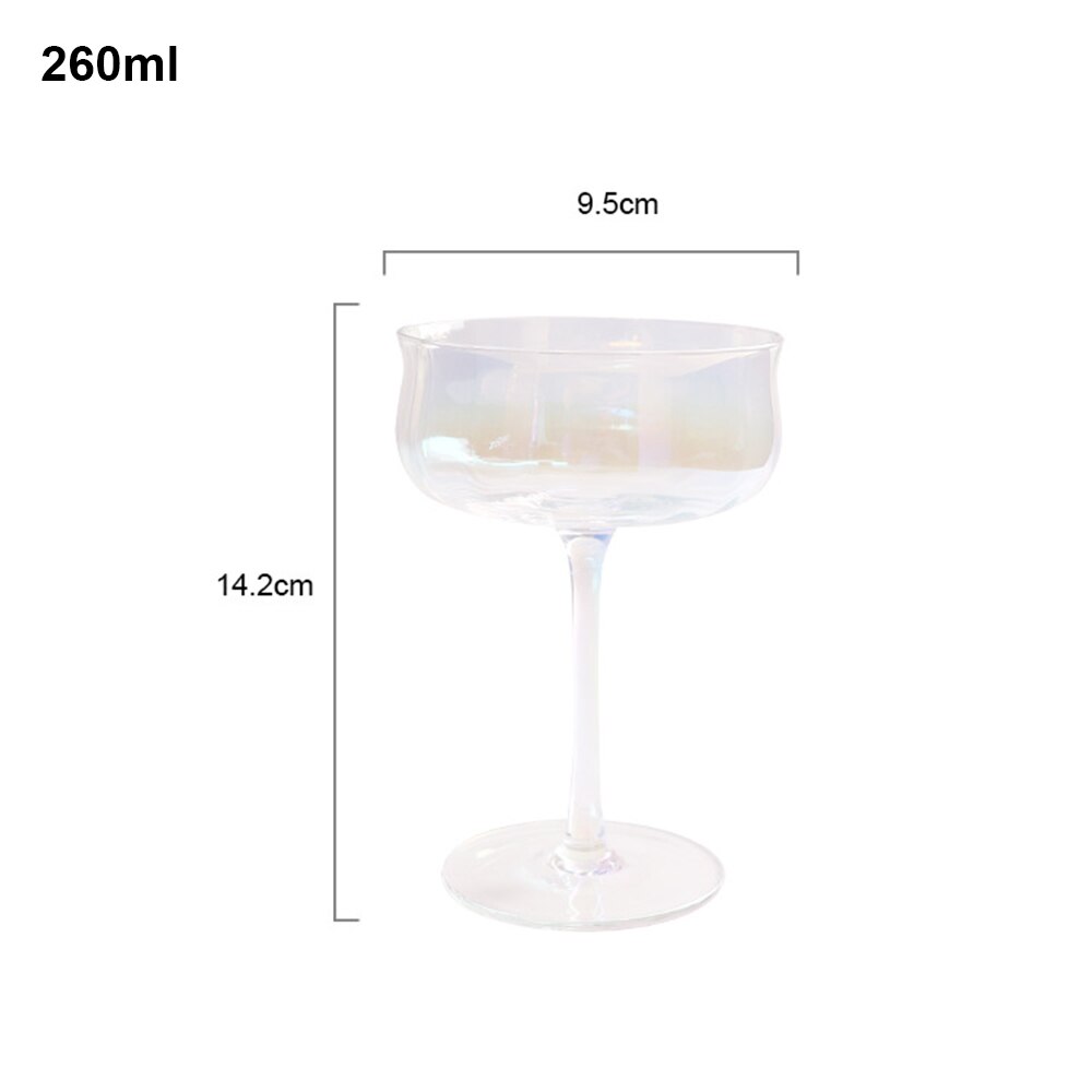 2PCS/Set Tulip Shape Lead-Free Crystal Glass Goblet Rib 150-400ml Red Wine Cocktail Whiskey Champagne Glass Wine cup: I