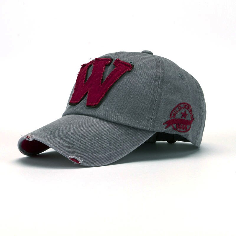 coton lettre W casquette de Baseball rétro sports de plein air casquettes femmes os gorras courbé ajusté lavé vintage papa chapeaux pour hommes: Vert armée
