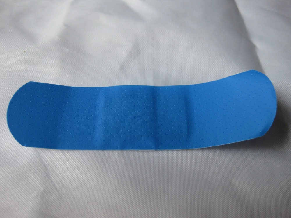 50 stuks 72*19mm blauw strip waterdichte pleister metalen detecteerbaar gips voedsel pleister wond plakken BRC certificering onderzoek