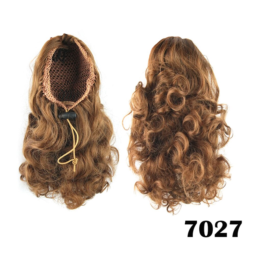 Soowee High Hairpiece Curly Ponytails Synthetic Hair Ponytail Hair Extensions Hair Bun Pony Tail: #27