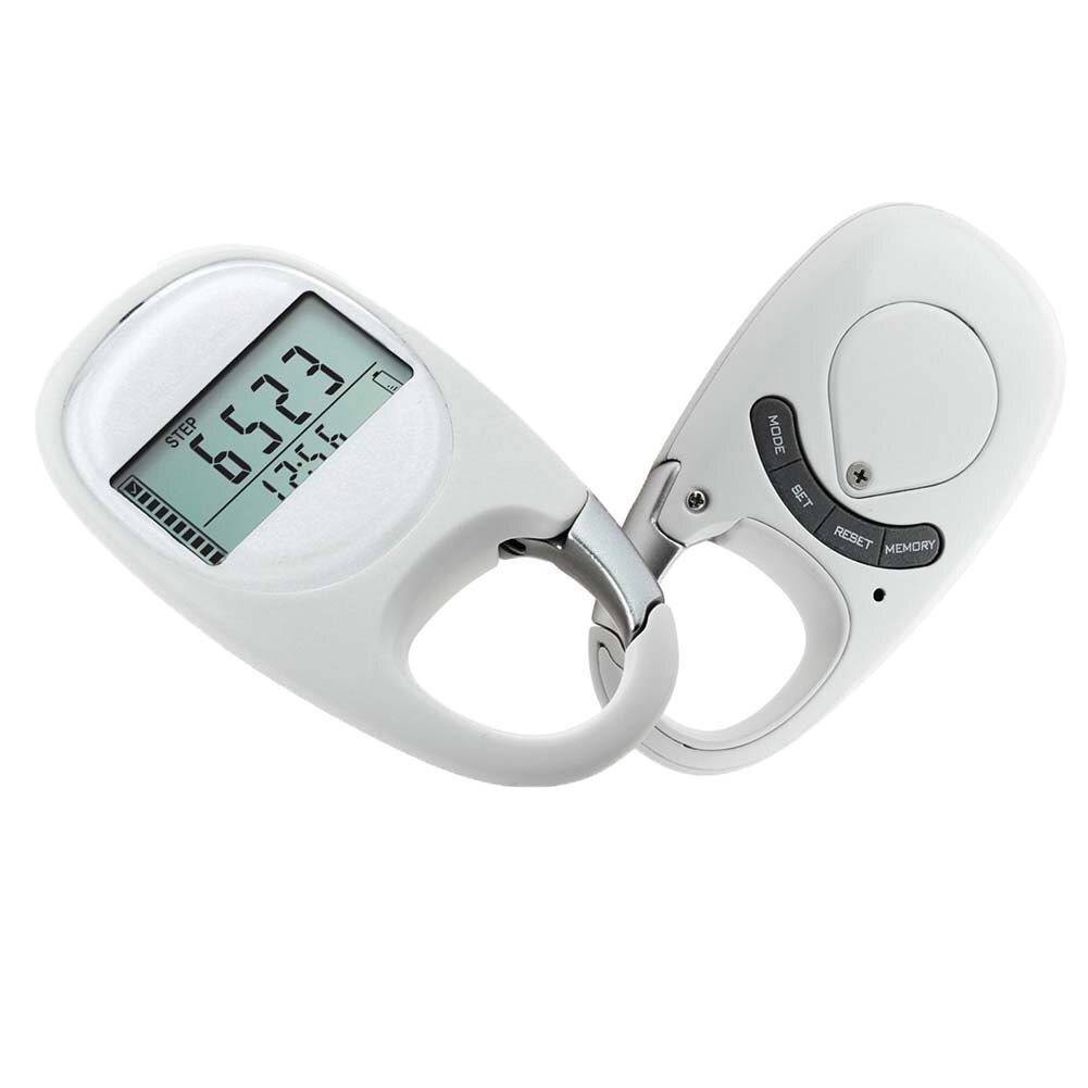 Portable Carabiner Walking Distance Fitness Calorie Step Counting Pedometer