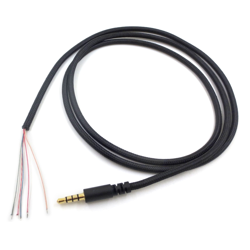 Cable auxiliar de repuesto para reparación de DIY para Kingston HyperX Cloud II Core Pro Cloudx Stinger Revolver S, auriculares para juegos con Cable
