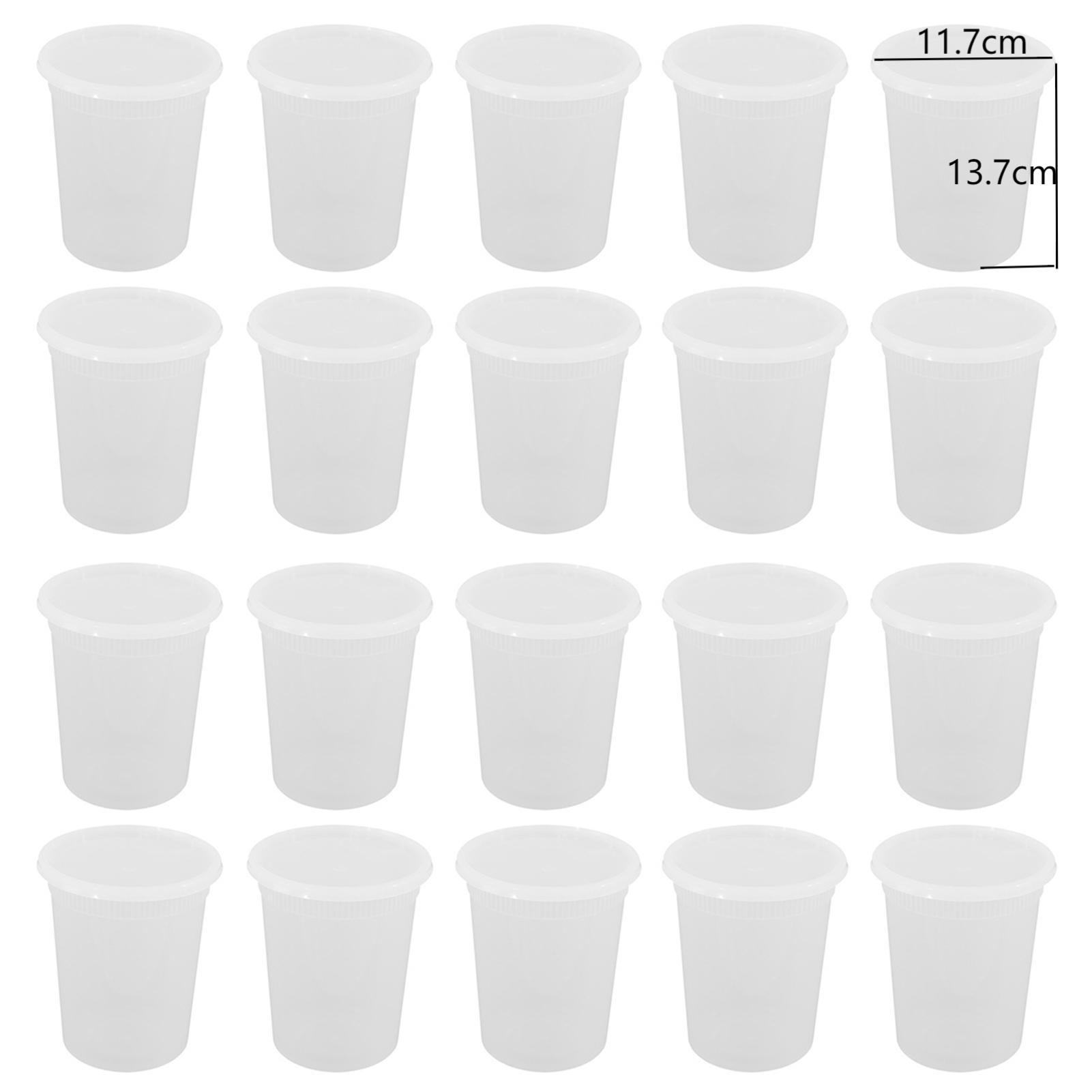 20Pcs Airtight Food Storage Containers Snap-on Lid Deli Organizer Boxes Round Plastic Food Storage Boxes kitchen Accessories: Blue