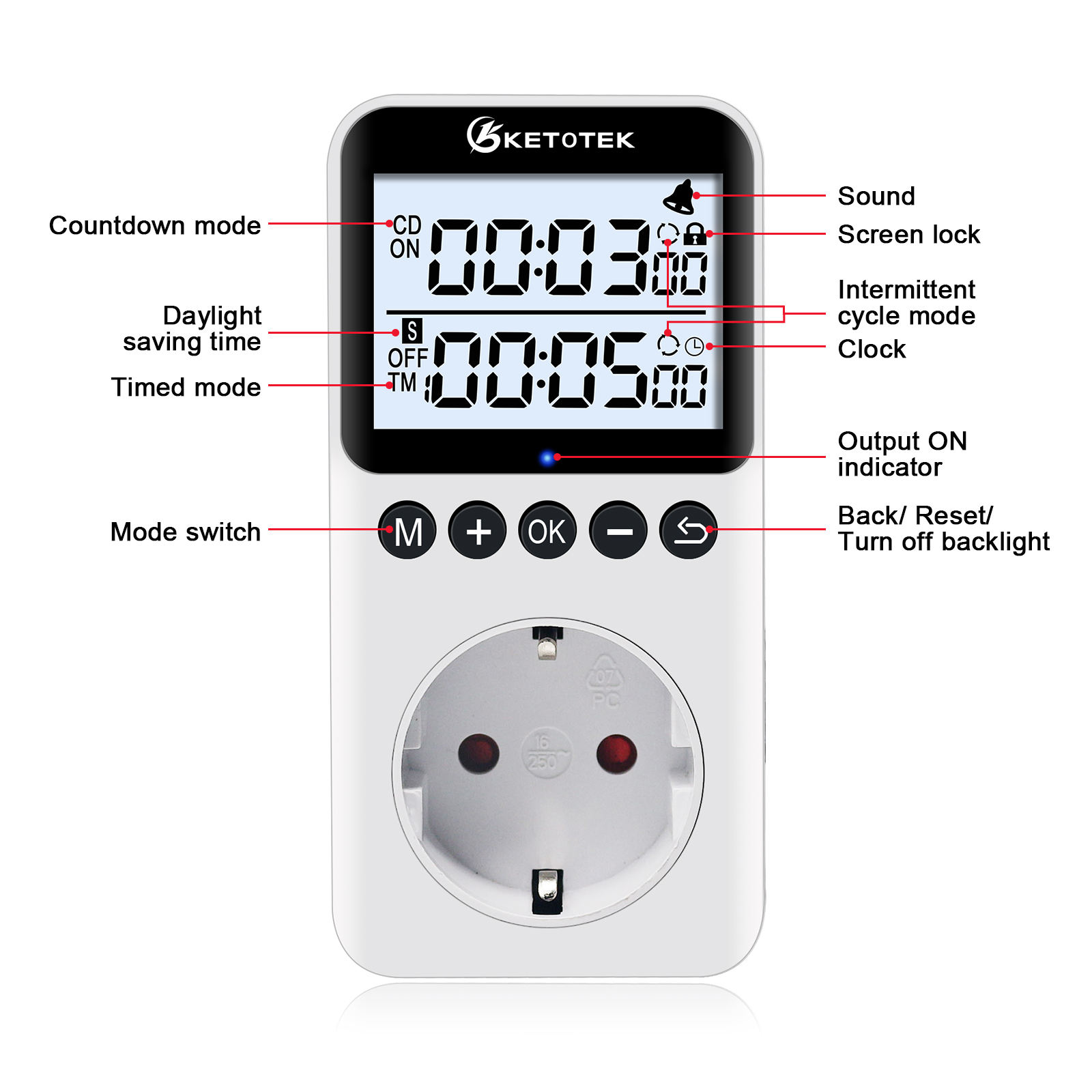 Digital Timer Switch Socket Kitchen Timer Outlet Programmable Timing Socket Control 220V EU US UK Plug With Backlight