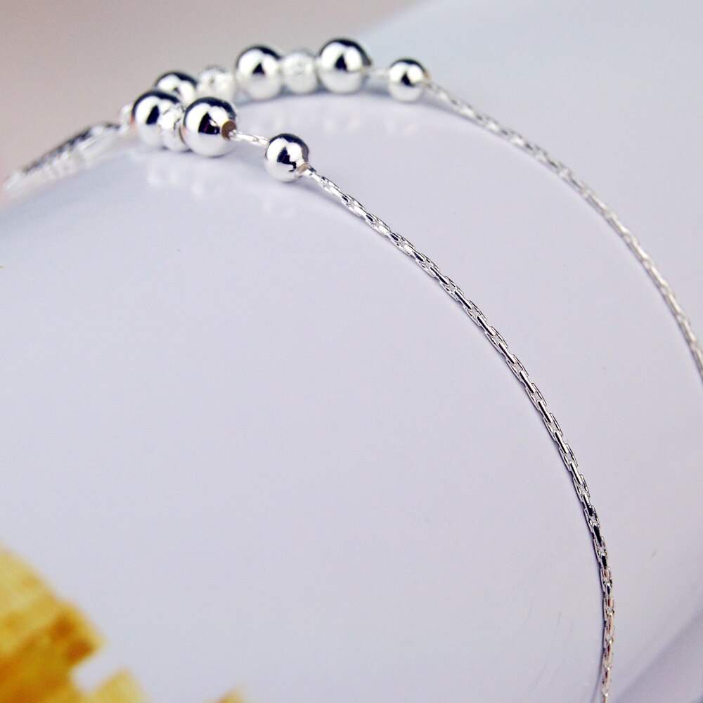 Anklet! brand jewelry genuine 925 solid silver beads anklet.fish anklet for women.Sterling silver jewelry