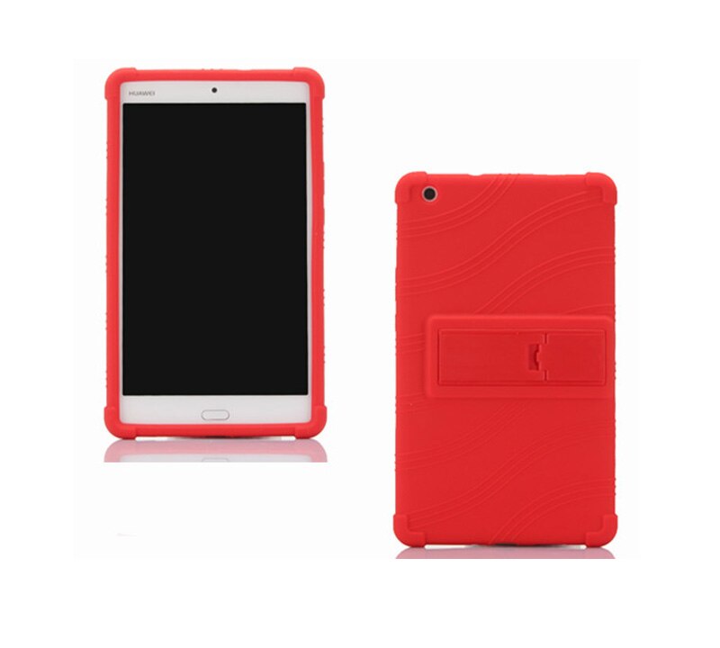 Coque arrière en Silicone souple pour Huawei MediaPad M3 Lite, étui mince pour tablette de 8 pouces, 8.0, CPN-L09, CPN-W09, CPN-AL00: Red